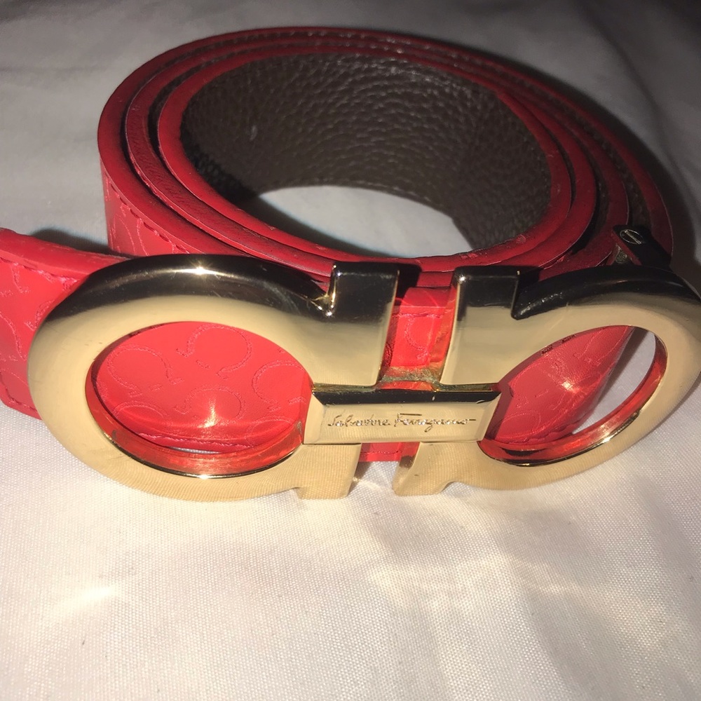 Limited Red Ferragamo Belt